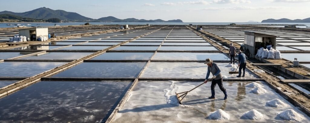 Working in the salt pans