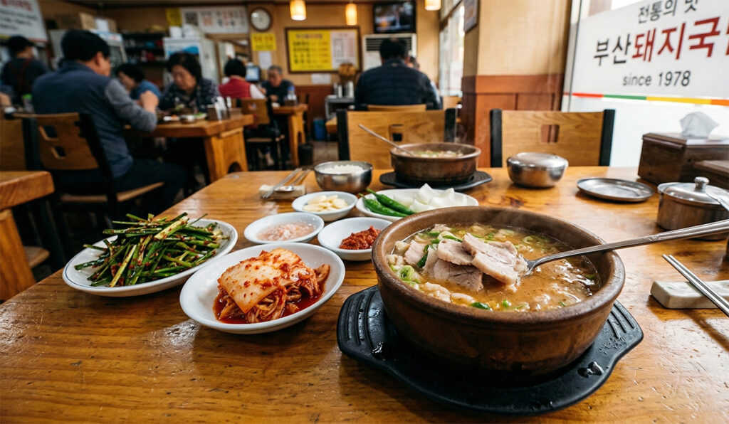 The ultimate soul food of Busan, Dwaeji Gukbap (Pork Soup with Rice)