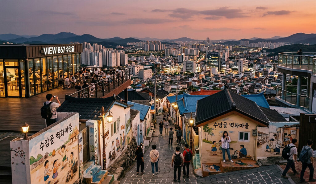 Suamgol Mural Village in Cheongju, near Seoul