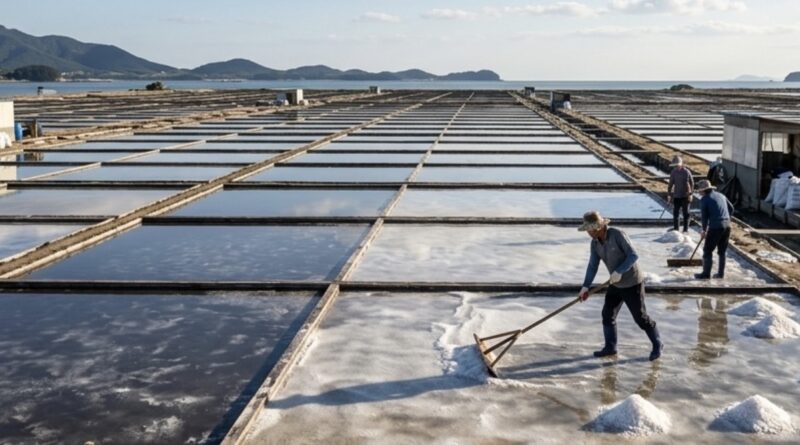 Working in the salt pans