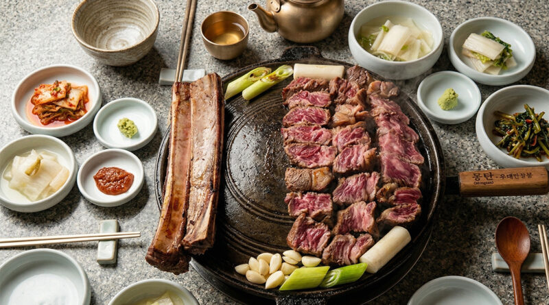 Grilling (Woodae-galbi) Mongtan in Yongsan!